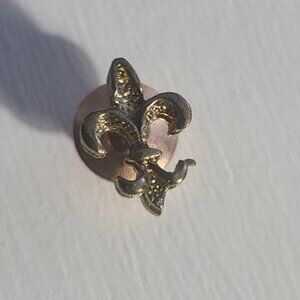 Fleur De Lis Fleur-De-Lis Vintage Lapel Pin Tie Tack Brooch